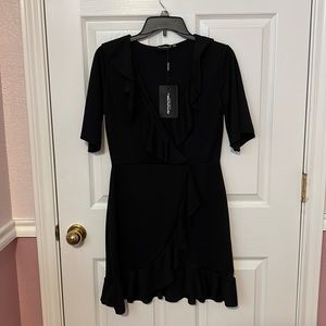 Frill Detail wrap dress From Pretty little thing